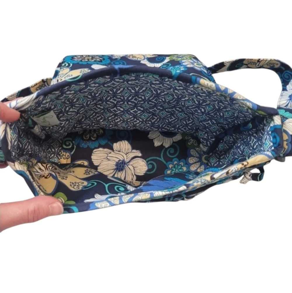 Vera Bradley Mod Floral Blue Crossbody Purse - Picture 7 of 10
